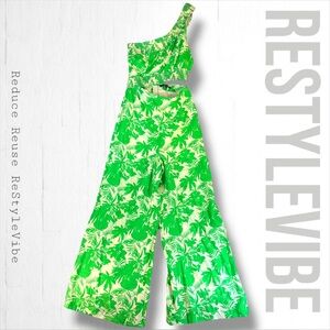 FORE Women’s Size S Romper Asymmetrical Style Tropical Lined Sexy